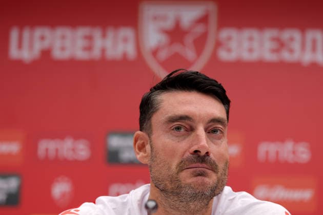 Crvena Zvezda v Viktoria Plzen, UEFA Europa League, play-offs, 1st leg Season 2026 2027 Belgrade, Serbia. 19th August, 2026. Crvena Zvezda s head coach Albert Riera prior to the UEFA Europa League, play-offs, 1st leg football match between Crvena Zvezda (Red Star) and Viktoria Plzen at the Rajko Mitic Stadium on August 19, 2026 in Belgrade, Serbia. Belgrade Serbia Copyright: xPedjaxMilosavljevicx x
