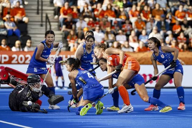 AMSTELVEEN - Marijn Veen of the Netherlands scores the 2-0 during the group stage match at the Hockey World Cup between the Netherlands and Japan at the Wagener Stadium. BAS CZERWINSKI ANP xVIxANPxSportx xxANPxIVx 565824165 originalFilename: 565824165.jpg
