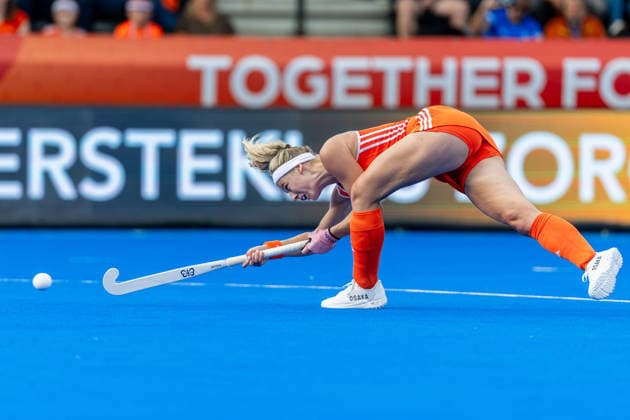 Netherlands Women v Japan Women - FIH Hockey World Cup AMSTELVEEN, NETHERLANDS - AUGUST 19: Yibbi Jansen of Netherlands during the FIH Hockey World Cup match between Netherlands Women and Japan Women at Wagener Stadion on August 19, 2026 in Amstelveen, Netherlands. Amstelveen Wagener Stadion Netherlands Content not available for redistribution in The Netherlands directly or indirectly through any third parties. Copyright: xMarcelxvanxPlateringenx