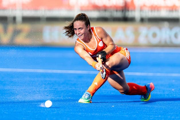 Netherlands Women v Japan Women - FIH Hockey World Cup AMSTELVEEN, NETHERLANDS - AUGUST 19: Lisa Post of Netherlands during the FIH Hockey World Cup match between Netherlands Women and Japan Women at Wagener Stadion on August 19, 2026 in Amstelveen, Netherlands. Amstelveen Wagener Stadion Netherlands Content not available for redistribution in The Netherlands directly or indirectly through any third parties. Copyright: xMarcelxvanxPlateringenx