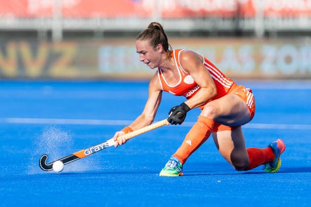 Netherlands Women v Japan Women - FIH Hockey World Cup AMSTELVEEN, NETHERLANDS - AUGUST 19: Lisa Post of Netherlands during the FIH Hockey World Cup match between Netherlands Women and Japan Women at Wagener Stadion on August 19, 2026 in Amstelveen, Netherlands. Amstelveen Wagener Stadion Netherlands Content not available for redistribution in The Netherlands directly or indirectly through any third parties. Copyright: xMarcelxvanxPlateringenx