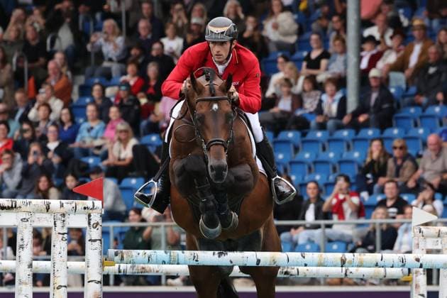 Richard Vogel (GER, Deutschland) mit Pferd Unites Touch S, aktueller Europameister und Sieger des Rolex Grand Prix von Aachen 2026 (CHIO Aachen) , Springen, FEI Jumping World Championship, WM, Weltmeisterschaft , Turkish Airlines-Prize, Einzel und Teamwertung, Jumping , AACHEN - FEI World Championships 2026, Weltfest des Pferdesports, Reitsport Weltmeisterschaft 2026, Aachen 2026, Welcome Home 2026, Aachener Soers, 11. bis 23. August 2026, Reitsport, 19.08.2026, Aachen Aachener Soers Deutschland *** Richard Vogel (GER), Germany, riding Unites Touch S, current European Champion and winner of the 2026 Rolex Grand Prix at CHIO Aachen, show jumping, FEI Jumping World Championship, Turkish Airlines Prize, individual and team competitions, show jumping, AACHEN FEI World Championships 2026, World Equestrian Festival, 2026 World Equestrian Championships, Aachen 2026, Welcome Home 2026, Aachen Soers, August 11–23, 2026, Equestrian Sports, August 19, 2026, Aachen Soers, Germany