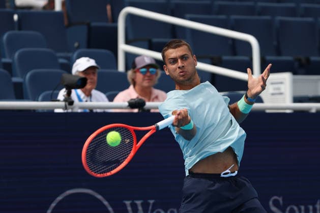 August 19, 2026, Mason, Oh, USA: Cincinnati Open Tennis 2026 - Flavio Cobolli hits a ball against Rafael Jodar in the Cincinnati Open Tennis Tournament held in Mason OH. 2026 08 19. ZUMAPress Mason USA - ZUMAn24_ 20260819_zaf_n24_005 Copyright: xWallyxNellx