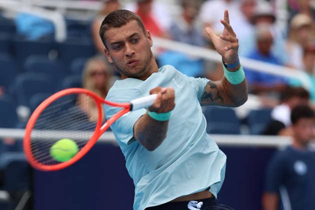 August 19, 2026, Mason, Oh, USA: Cincinnati Open Tennis 2026 - Flavio Cobolli hits a ball against Rafael Jodar in the Cincinnati Open Tennis Tournament held in Mason OH. 2026 08 19. ZUMAPress Mason USA - ZUMAn24_ 20260819_zaf_n24_009 Copyright: xWallyxNellx