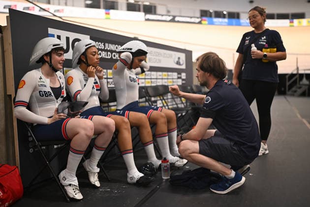 2026 UCI Junior Track World Championships Picture by Mathew Wells SWpix.com - 19 08 2026 - Cycling - 2026 UCI Junior Track World Championships - Heusden-Zolder, Flanders, Belgium - Lottie Wardrop, Amelia Kuffour, Eve James of Great Britain Copyright: x xSWpix.comx(t axPhotographyxHubxLtd)xMathewxWells SWpix.comx SWP-3030-18181