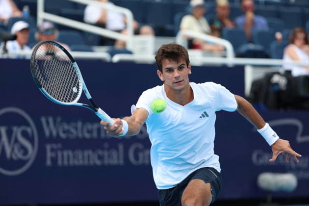 August 19, 2026, Mason, Oh, USA: Cincinnati Open Tennis 2026 - Rafael Jodar hits a ball against Flavio Cobolli in the Cincinnati Open Tennis Tournament held in Mason OH. 2026 08 19. ZUMAPress Mason USA - ZUMAn24_ 20260819_zaf_n24_020 Copyright: xWallyxNellx