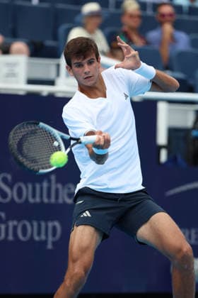 August 19, 2026, Mason, Oh, USA: Cincinnati Open Tennis 2026 - Rafael Jodar hits a ball against Flavio Cobolli in the Cincinnati Open Tennis Tournament held in Mason OH. 2026 08 19. ZUMAPress Mason USA - ZUMAn24_ 20260819_zaf_n24_030 Copyright: xWallyxNellx