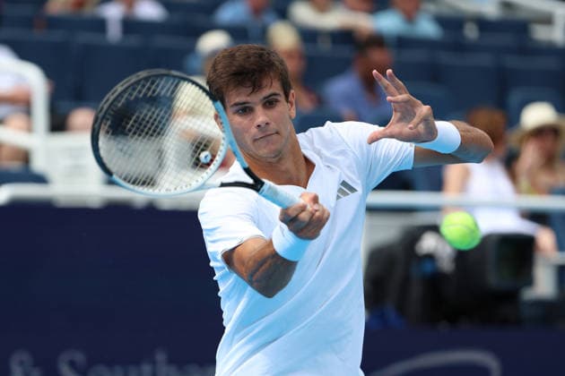 August 19, 2026, Mason, Oh, USA: Cincinnati Open Tennis 2026 - Rafael Jodar hits a ball against Flavio Cobolli in the Cincinnati Open Tennis Tournament held in Mason OH. 2026 08 19. ZUMAPress Mason USA - ZUMAn24_ 20260819_zaf_n24_060 Copyright: xWallyxNellx