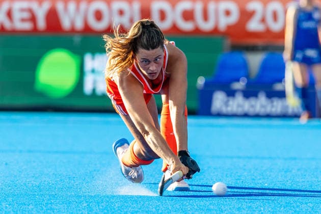 Netherlands Women v Japan Women - FIH Hockey World Cup AMSTELVEEN, NETHERLANDS - AUGUST 19: Rosa Fernig of Netherlands during the FIH Hockey World Cup match between Netherlands Women and Japan Women at Wagener Stadion on August 19, 2026 in Amstelveen, Netherlands. Amstelveen Wagener Stadion Netherlands Content not available for redistribution in The Netherlands directly or indirectly through any third parties. Copyright: xMarcelxvanxPlateringenx