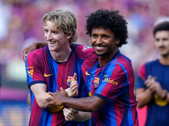 ESP: FC Barcelona, Barca - Al Ahly FC. Joan Gamper Trophy. Anthony Gordon and Karim Adeyemi of FC Barcelona during the Joan Gamper Trophy match between FC Barcelona and Al Ahly FC played at Spotify Camp Nou Stadium on 19 Aug 2026 in Barcelona, Spain. kpng Copyright: xSergioxRuizx xPRESSINPHOTOx PS_2627_BAR_AHL_004
