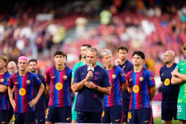 FC Barcelona, Barca v Al Ahly SC - Joan Gamper Trophy Hansi Flick head coach of Barcelona during the Joan Gamper Trophy between FC Barcelona and Al Ahly SC at Spotify Camp Nou on August 19, 2026 in Barcelona, Spain. Barcelona Spain  Copyright: xJosexBretonx originalFilename:bretonhernandez-fcbarcel260819_npdKB.jpg