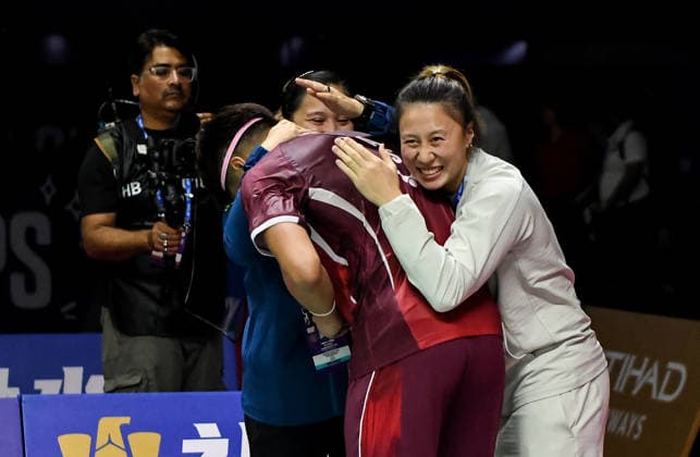 USA s Garret Tan defeats India s Lakshya Sen in the men s singles Round of 32 match New Delhi, Aug 19 (ANI): USA s Garret Tan celebrates after winning his men s singles Round of 32 match against India s Lakshya Sen at the BWF World Championship, WM, Weltmeisterschaft 2026 at Indira Gandhi Indoor Stadium, in New Delhi on Wednesday. NEW DELHI Delhi India Copyright: xANIx ANI_20260819409