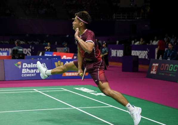 BWF World Championship, WM, Weltmeisterschaft 2026, India vs USA, men s singles New Delhi, Aug 19 (ANI): USA s Garret Tan in action during the men s singles Round of 32 match against India s Lakshya Sen at the BWF World Championship 2026 at Indira Gandhi Indoor Stadium, in New Delhi on Wednesday. NEW DELHI Delhi India Copyright: xANIx ANI_20260819458