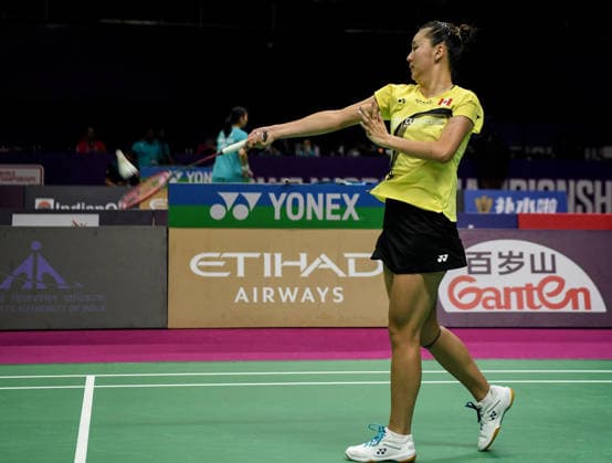 BWF World Championship, WM, Weltmeisterschaft 2026, India vs Canada, women s singles Round of 32 New Delhi, Aug 19 (ANI): Canada™s Wen Yu Zhang in action during the women s singles Round of 32 match against India s PV Sindhu at the BWF World Championship 2026 at Indira Gandhi Indoor Stadium, in New Delhi on Wednesday. NEW DELHI Delhi India Copyright: xANIx ANI_20260819503