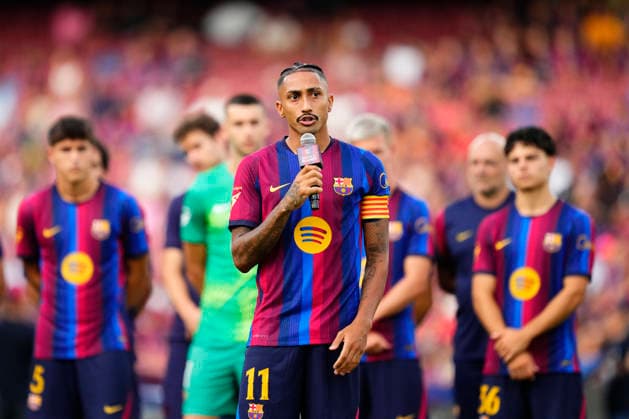 FC Barcelona, Barca v Al Ahly SC - Joan Gamper Trophy Raphinha right winger of Barcelona and Brazil during the Joan Gamper Trophy between FC Barcelona and Al Ahly SC at Spotify Camp Nou on August 19, 2026 in Barcelona, Spain. Barcelona Spain  Copyright: xJosexBretonx originalFilename:bretonhernandez-fcbarcel260819_npTEs.jpg