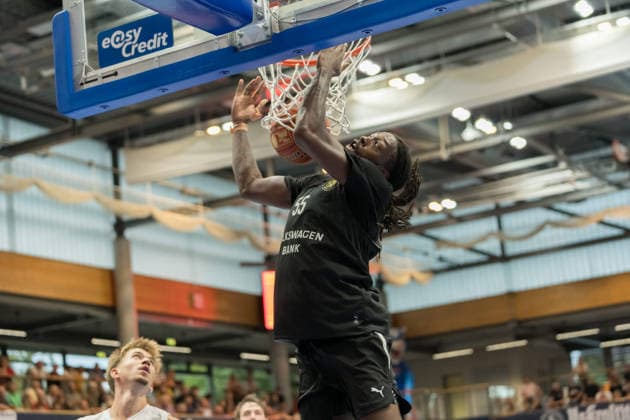 Tajh Green (Braunschweig, 55), Syntainics MBC vs. Basketball Löwen Braunschweig, Testspiel, Saisonvorbereitung, Basketball, Bundesliga, Maenner, Saison 2026 27, 19.08.2026. Weißenfels Stadthalle Sachsen-Anhalt Deutschland *** Tajh Green Braunschweig, 55, Syntainics MBC vs. Basketball Löwen Braunschweig, Exhibition Game, Preseason, Basketball, Bundesliga, Men, 2026–27 Season, August 19, 2026, Weißenfels Stadthalle, Saxony-Anhalt, Germany