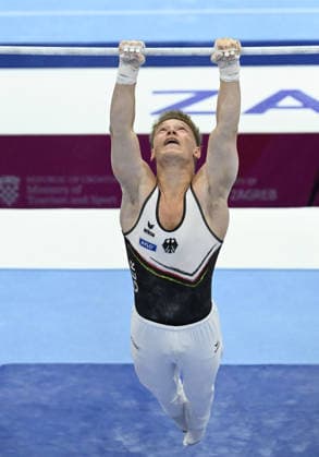 37th European Championships and 15th European Junior Championships in MenÂ s Artistic Gymnastics Gabriel Eichhorn of Germany competes on the horizontal bar during qualification on day 1 of the 2026 Men s Artistic Gymnastics European Championships at Arena Zagreb on August 19, 2026 in Zagreb, Croatia.  MarkoxLukunic PIXSELL