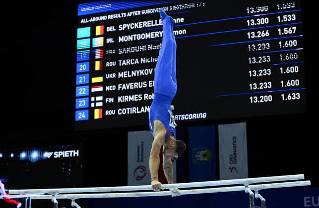 37th European Championships and 15th European Junior Championships in MenÂ s Artistic Gymnastics Ilia Kovtun of Croatia competes on the parallel bars during qualification on day 1 of the 2026 Men s Artistic Gymnastics European Championships at Arena Zagreb on August 19, 2026 in Zagreb, Croatia.  MarkoxLukunic PIXSELL