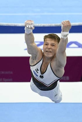 37th European Championships and 15th European Junior Championships in MenÂ s Artistic Gymnastics Gabriel Eichhorn of Germany competes on the horizontal bar during qualification on day 1 of the 2026 Men s Artistic Gymnastics European Championships at Arena Zagreb on August 19, 2026 in Zagreb, Croatia.  MarkoxLukunic PIXSELL