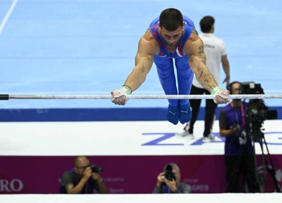 37th European Championships and 15th European Junior Championships in MenÂ s Artistic Gymnastics Ilia Kovtun of Croatia competes on the horizontal bar during qualification on day 1 of the 2026 Men s Artistic Gymnastics European Championships at Arena Zagreb on August 19, 2026 in Zagreb, Croatia.  MarkoxLukunic PIXSELL