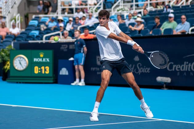 Cincinnati Open Fourth Round: Favio Cobolli Vs Rafael Jodar Rafael Jodar is seen during his fourth-round match against Favio Coboli at the Cincinnati Open in Mason, Ohio, on August 19, 2026. Mason Ohio United States  Copyright: xJasonxWhitmanx originalFilename:whitman-cincinna260819_npaOa.jpg