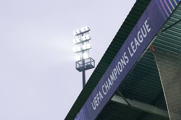 2026-08-19 NEC Nijmegen v Bodo Glimt - UEFA Champions League Play-offs - 1st leg NIJMEGEN, NETHERLANDS - AUGUST 19: Champions League advertisment in the stadium during the UEFA Champions League Play-offs - 1st leg match between NEC Nijmegen and Bodo Glimt at Goffertstadion on August 19, 2026 in Nijmegen, Netherlands. Nijmegen Goffertstadion Netherlands Content not available for redistribution in The Netherlands directly or indirectly through any third parties. Copyright: xAndrexWeeningx
