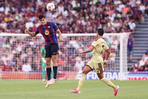 August 19, 2026, Barcelona, Barcelona, SPAIN: Gerard Martin of FC Barcelona, Barca in action during the Joan Gamper Trophy, football match played between FC Barcelona and Al-Ahly FC at Spotify Camp Nou stadium on August 19, 2026 in Barcelona, Spain. Barcelona SPAIN - ZUMAa181 20260819_zaa_a181_028 Copyright: xJavierxBorregox