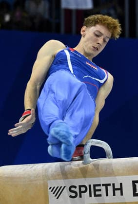 37th European Championships and 15th European Junior Championships in MenÂ s Artistic Gymnastics Mateo Zugec of Croatia competes on the pommel horse during qualification on day 1 of the 2026 Men s Artistic Gymnastics European Championships at Arena Zagreb on August 19, 2026 in Zagreb, Croatia.  MarkoxLukunic PIXSELL