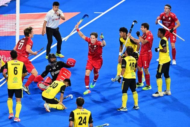 RECORD DATE NOT STATED Belgium s Victor Foubert scores a goal during a hockey game between Belgian Lions and Malaysia, the third (out of three) matches during the group stage of the men s 2026 Hockey World Cup, Saturday 30 December 1899 in Wavre. The 2026 edition of the Hockey World Cup takes place in Belgium and The Netherlands from August 15 to August 30. DIRKxWAEM  x183788351x