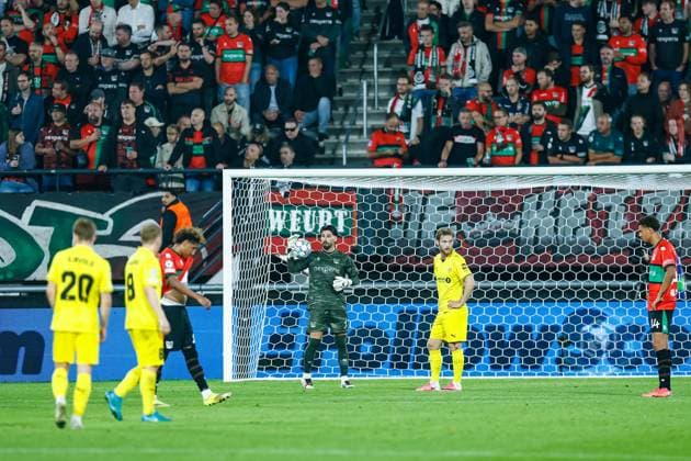 NIJMEGEN , 19-08-2026 , Stadium De Goffert , season 2026 2027 , UEFA Champions League play-offs 1st leg football , match between NEC Nijmegen and Bodo Glimt , picture shows NEC player Gonzalo Crettaz NEC - Bodo Glimt  x205853593x Copyright: