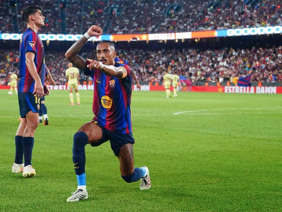 ESP: FC Barcelona, Barca - Al Ahly FC. Joan Gamper Trophy. Raphael Dias Belloli Raphinha of FC Barcelona celebrates after scoring the 2-0 during the Joan Gamper Trophy match between FC Barcelona and Al Ahly FC played at Spotify Camp Nou Stadium on 19 Aug 2026 in Barcelona, Spain. kpng Copyright: xBaguxBlancox xPRESSINPHOTOx PS_2627_BAL_ALH_531