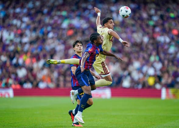ESP: FC Barcelona, Barca - Al Ahly FC. Joan Gamper Trophy. Alejandro Balde of FC Barcelona during the Joan Gamper Trophy match between FC Barcelona and Al Ahly FC played at Spotify Camp Nou Stadium on 19 Aug 2026 in Barcelona, Spain. kpng Copyright: xSergioxRuizx xPRESSINPHOTOx PS_2627_BAR_AHL_009