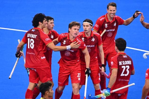 Belgium v Malaysia - FIH Hockey World Cup 2026 WAVRE, BELGIUM - AUGUST 19 : Boon Tom of Belgium celebrates scoring a goal with teammates during the FIH Hockey World Cup 2026 M20 first phase group pool B match between Belgium and Malaysia on August 19, 2026 in Wavre, Belgium, 19 08 2026 Wavre Belgium  Copyright: xVincentxKalutx