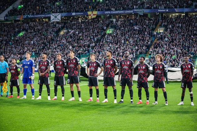 SOCCER - UEFA CL, Celtic vs LASK GLASGOW,SCOTLAND,19.AUG.26 - SOCCER - UEFA Champions League, play-off, Celtic Glasgow vs Linzer ASK. Image shows the team of Lask.  GEPAxpictures xManuelxBinder