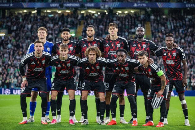 SOCCER - UEFA CL, Celtic vs LASK GLASGOW,SCOTLAND,19.AUG.26 - SOCCER - UEFA Champions League, play-off, Celtic Glasgow vs Linzer ASK. Image shows the team of Lask.  GEPAxpictures xManuelxBinder