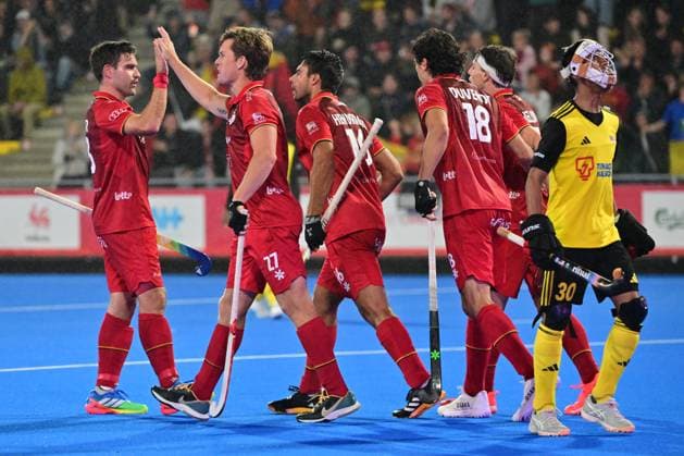 RECORD DATE NOT STATED Belgium s Tom Boon celebrates after scoring during a hockey game between Belgian Lions and Malaysia, the third (out of three) matches during the group stage of the men s 2026 Hockey World Cup, Saturday 30 December 1899 in Wavre. The 2026 edition of the Hockey World Cup takes place in Belgium and The Netherlands from August 15 to August 30. DIRKxWAEM  x183789455x
