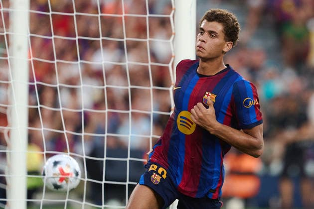 ESP: La Festa del Gamper Estrella Damm FC Barcelona, Barca v Al-Ahly Hamza Abdelkarim of Barcelona scores goal and celebrates during friendly match La Festa del Gamper Estrella Damm FC Barcelona v Al-Ahly played at Spotify Camp Nou Stadium in Barcelona on August 19th, 2026 in Spain Barcelona Spain Futbol *** ENG La Festa del Gamper Estrella Damm: FC Barcelona vs. Al Ahly. Hamza Abdelkarim of Barcelona scores a goal and celebrates during the friendly match La Festa del Gamper Estrella Damm: FC Barcelona vs. Al Ahly, played at Spotify Camp Nou Stadium in Barcelona on August 19, 2026, in Spain. Barcelona, Spain. Soccer Copyright: xGerardxFrancox xAgenciaxLOFx