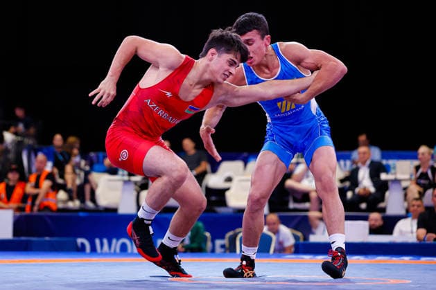 U20 World Championships 60kg GR - Aykhan Javadov (AZE) df. Dostonbek Oripov (UZB) *** U20 World Championships, 60kg Greco-Roman: Aykhan Javadov (AZE) defeated Dostonbek Oripov (UZB) Copyright: xKostadinxAndonovx