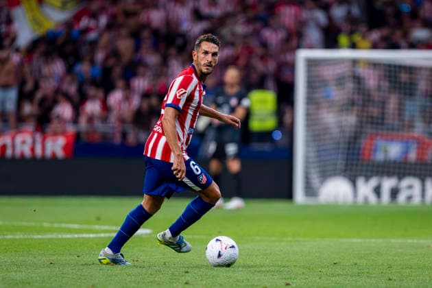Atletico de Madrid v Malaga CF - LaLiga EA Sports Koke Resurreccion of Atletico de Madrid is in action with the ball during the LaLiga EA Sports football match between Atletico de Madrid v Malaga CF at Estadio Riyadh Air Metropolitano on August 19, 2026 in Madrid, Spain. Madrid Estadio Riyadh Air Metropolitano Madrid Spain Copyright: xAlbertoxGardinx AGardin_20260819_Foot_Liga_Atl_Mal_0143