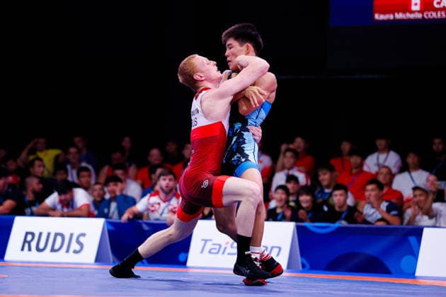 U20 World Championships 60kg GR - Ilia Paniutin (RUS) df. Marlen Rakhimovich Abdysamatov (KGZ) *** U20 World Championships, 60 kg Greco-Roman: Ilia Paniutin (RUS) defeated Marlen Rakhimovich Abdysamatov (KGZ) by fall Copyright: xKostadinxAndonovx