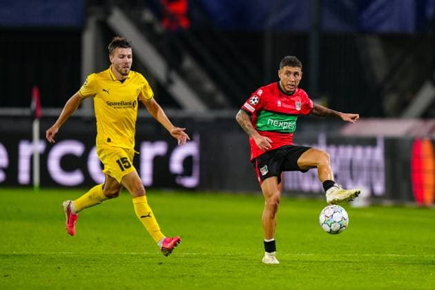 NIJMEGEN , 19-08-2026 , Stadium De Goffert , season 2026 2027 , UEFA Champions League play-offs 1st leg football , match between NEC Nijmegen and Bodo Glimt , picture shows NEC player Emre Mor NEC - Bodo Glimt  x205854789x Copyright:
