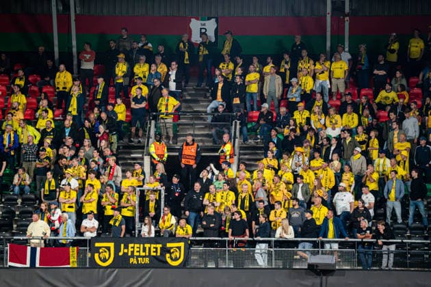 2026-08-19 NEC Nijmegen v FK Bodo Glimt - UEFA Champions League 2026 27 Play-Offs First Leg NIJMEGEN, NETHERLANDS - AUGUST 19: fans of FK Bodo Glimt during the UEFA Champions League 2026 27 Play-Offs First Leg match between NEC Nijmegen and FK Bodo Glimt at Goffertstadium on August 19, 2026 in Nijmegen, Netherlands. (Photo by Gabriel Calvino Alonso BSR Agency) Nijmegen Netherlands Content not available for redistribution in The Netherlands directly or indirectly through any third parties. Copyright: xBSRxAgencyx