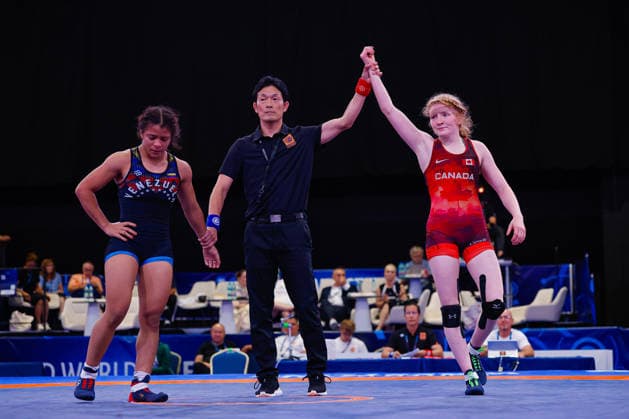 U20 World Championships 53kg WW - Kaura Michelle Coles (CAN) df. Alexa Janniriel Alvarez Valenzuela (VEN) *** U20 World Championships, 53 kg Open Weight: Kaura Michelle Coles (CAN) defeated Alexa Janniriel Alvarez Valenzuela (VEN) Copyright: xKostadinxAndonovx