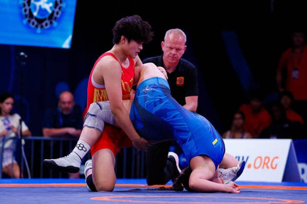 U20 World Championships 72kg WW - Wenjin Qiu (CHN) df. Khrystyna Demchuk (UKR) *** U20 World Championships, 72 kg, Women s Weight Class: Wenjin Qiu (CHN) def. Khrystyna Demchuk (UKR) Copyright: xKostadinxAndonovx