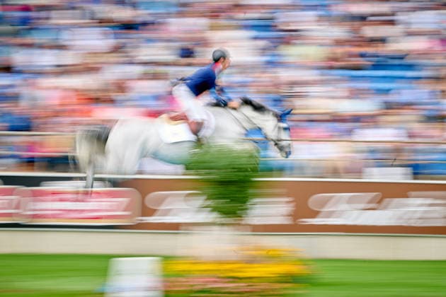 AACHEN, GERMANY - 19 AUGUST, 2026: BRASH Scott, GBR, riding, Hello Mango - The Turkish Airlines Prize, Jumping, FEI World Championships Aachen 2026 at Aachen Soers. For editorial use only. Resale or distribution is prohibited.  Copyright: xVitaliixKliuievx