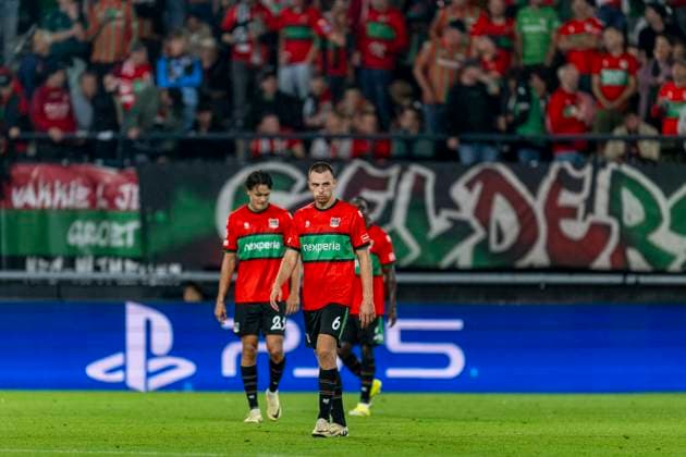 NIJMEGEN - N.E.C. Nijmegen middenvelder Darko Nejasmic tijdens de UEFA Champions League wedstrijd tussen N.E.C. en FC Bodo Glimt in Gofferpark op 19 augustus 2026 in Nijmegen, Nederland. - *** NIJMEGEN N E C Nijmegen midfielder Darko Nejasmic during the UEFA Champions League match between N E C and FC Bodo Glimt at Gofferpark on August 19, 2026, in Nijmegen, the Netherlands