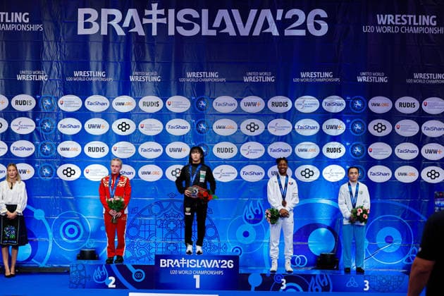 U20 World Championships Podium 50kg WW - Gold: Yuu Katsume (JPN), Silver: Margarita Iarygina (RUS), Bronze: Morgan Nicole Turner (USA), Nilufar Nurmukhammadova (UZB) *** U20 World Championships Podium, 50kg Women s Weight Class: Gold – Yuu Katsume (JPN); Silver – Margarita Iarygina (RUS); Bronze – Morgan Nicole Turner (USA); Nilufar Nurmukhammadova (UZB) Copyright: xKostadinxAndonovx