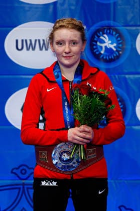 U20 World Championships Podium 53kg WW - Gold: Kaura Michelle Coles (CAN) *** U20 World Championships Podium, 53 kg WW Gold: Kaura Michelle Coles (CAN) Copyright: xKostadinxAndonovx
