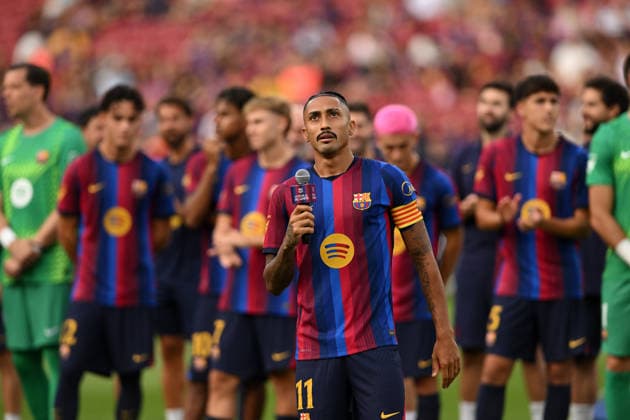 FC Barcelona, Barca v AL-AHLY FC SPOTIFY CAMP NOU. BARCELONA Aug 19,2026 FC BARCELONA vs AL-ALHY FC AUG 19 ,2026 Raphina (11) of FC Barcelona before the match between FC Barcelona and Al-Alhy FC corresponding to the Joan Gamper Trophy at Spotify Camp Nou in Barcelona, Spain. Barcelona ESP Copyright: xS.xRosx
