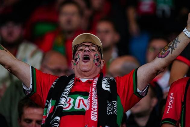 NIJMEGEN , 19-08-2026 , Stadium De Goffert , season 2026 2027 , UEFA Champions League play-offs 1st leg football , match between NEC Nijmegen and Bodo Glimt , picture shows atmosphere in the stadium NEC - Bodo Glimt  x205855239x Copyright: